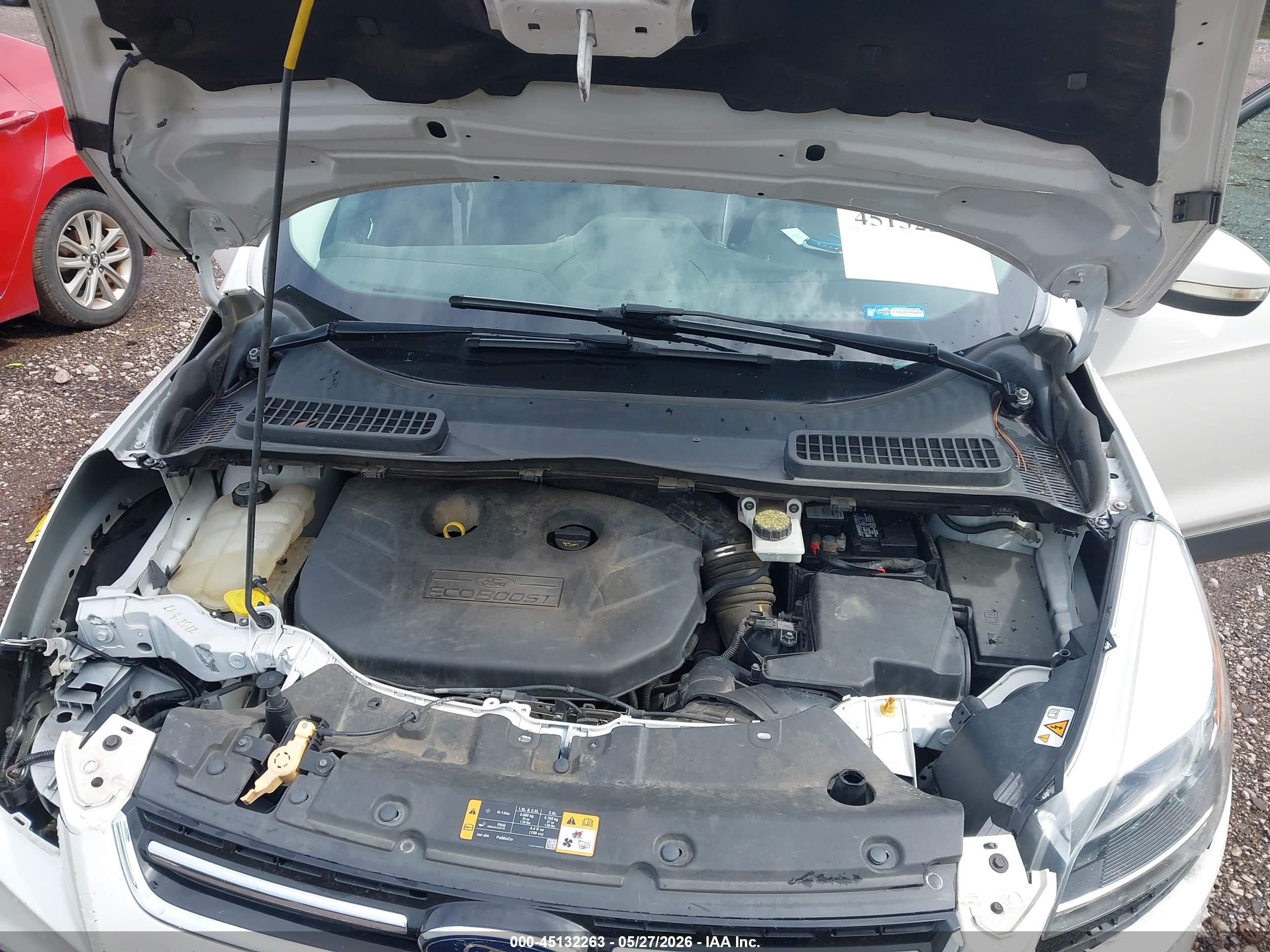2013 Ford Escape Titanium White vin: 1FMCU0J99DUB12594