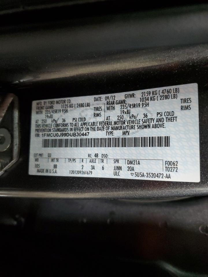 2013 Ford Escape Titanium Gray vin: 1FMCU0J99DUB30447
