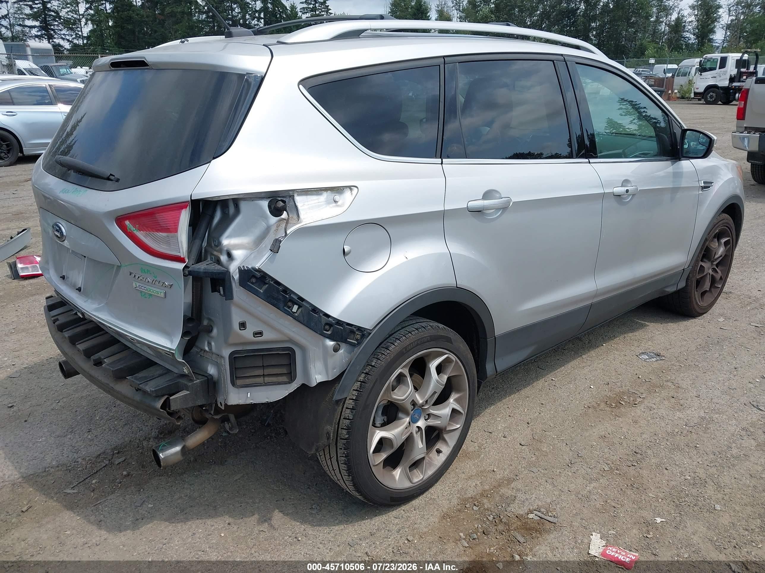 2013 Ford Escape Titanium Silver vin: 1FMCU0J99DUB83990