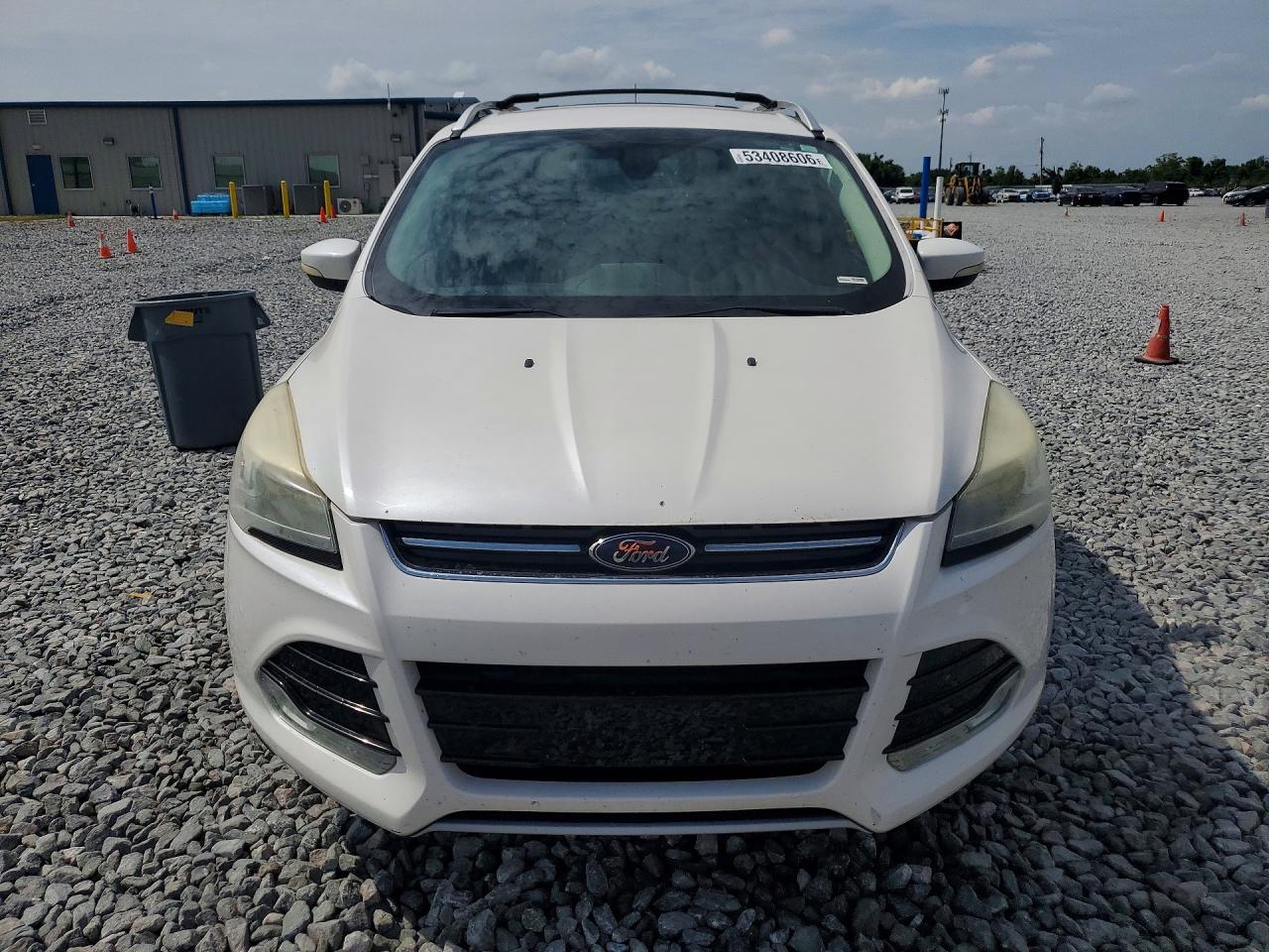 2013 Ford Escape Titanium White vin: 1FMCU0J99DUC40012
