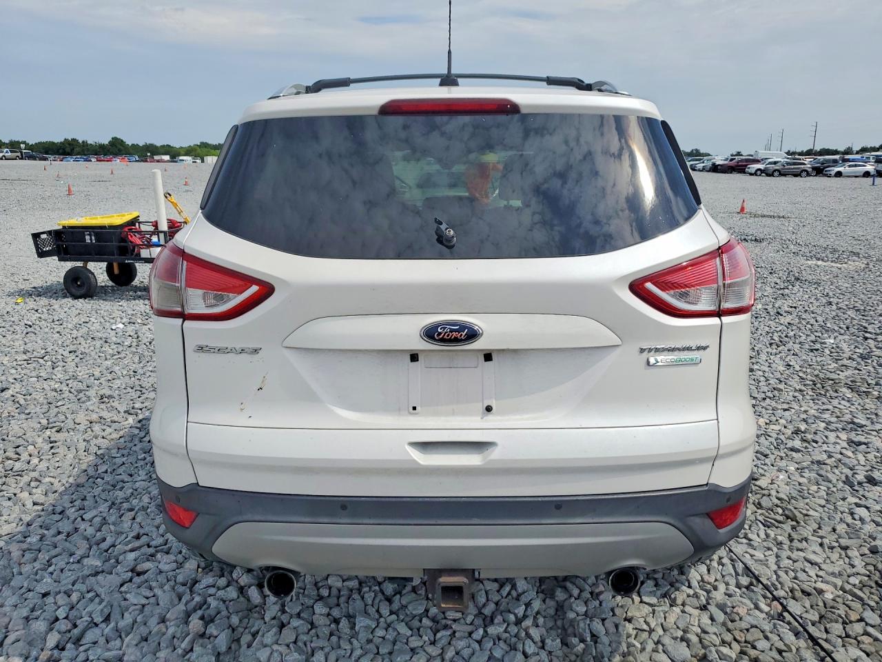 2013 Ford Escape Titanium White vin: 1FMCU0J99DUC40012