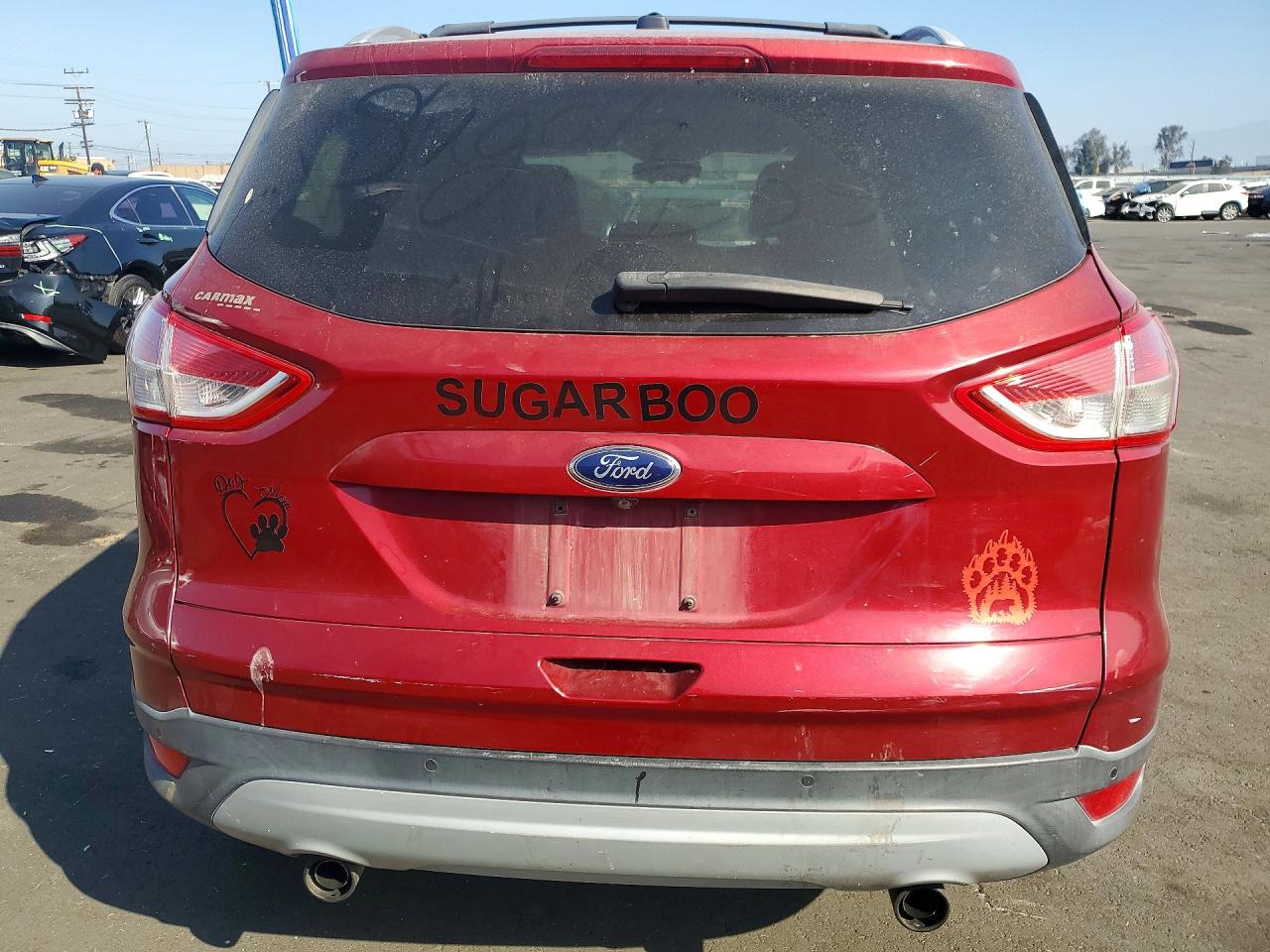 2013 Ford Escape Titanium Red vin: 1FMCU0J99DUD18045