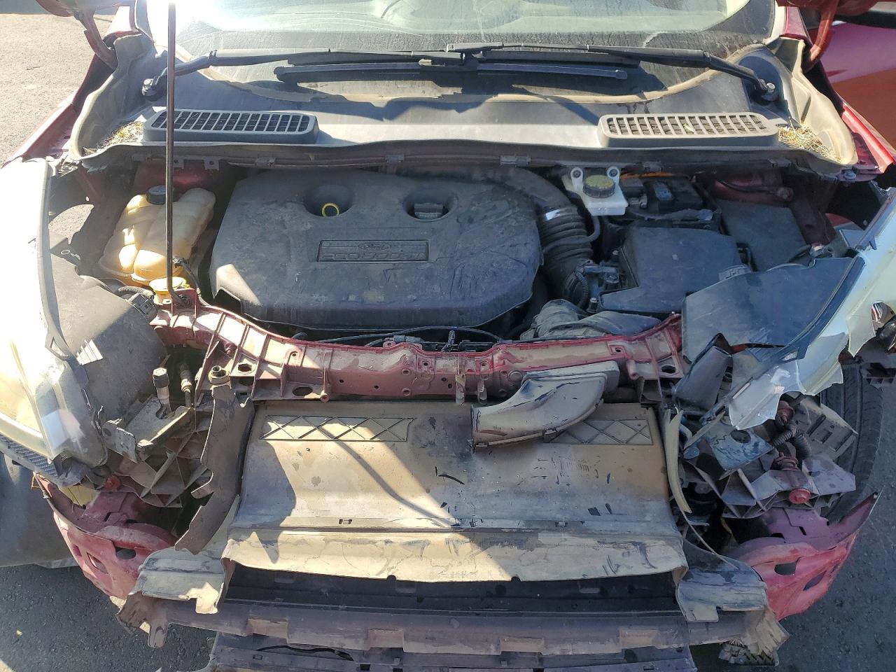 2013 Ford Escape Titanium Red vin: 1FMCU0J99DUD18045