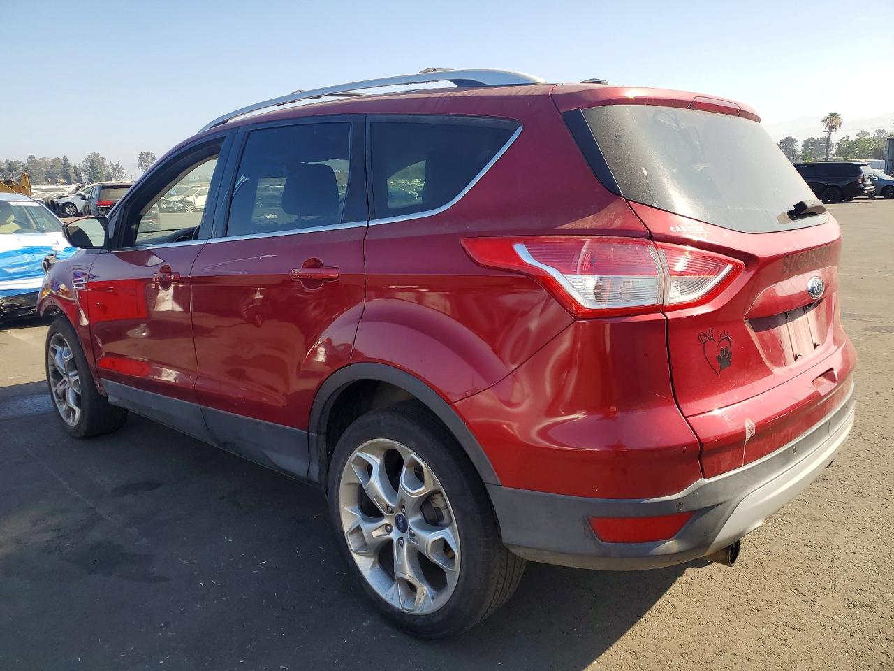 2013 Ford Escape Titanium Red vin: 1FMCU0J99DUD18045