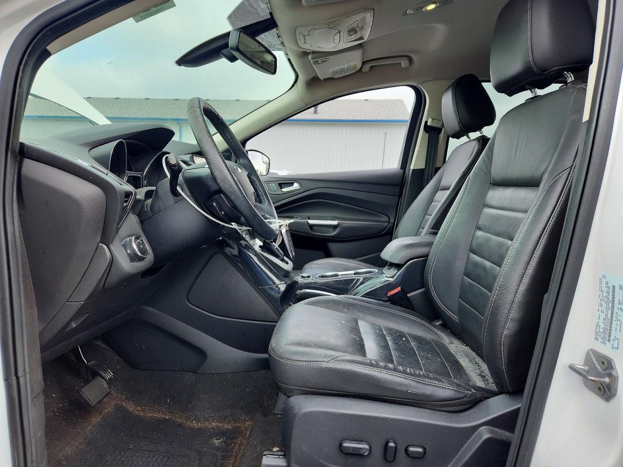 2014 Ford Escape Titanium White vin: 1FMCU0J99EUB25542