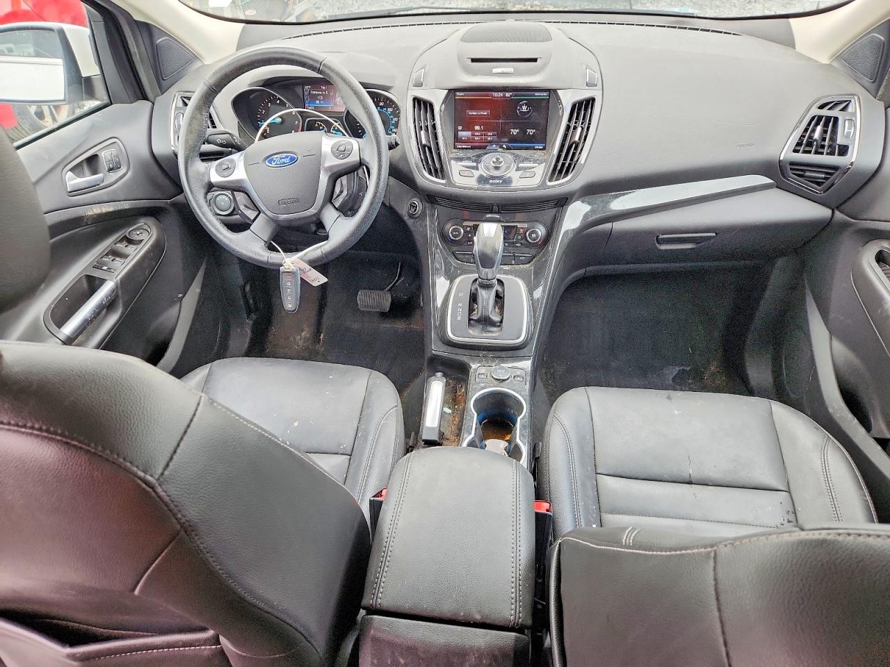 2014 Ford Escape Titanium White vin: 1FMCU0J99EUB25542