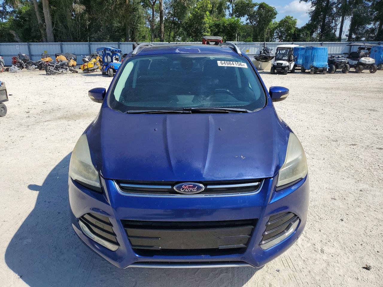 2014 Ford Escape Titanium Синий vin: 1FMCU0J99EUB60209