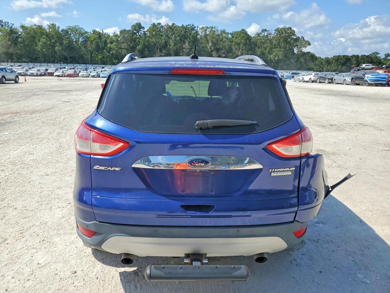 2014 Ford Escape Titanium Синий vin: 1FMCU0J99EUB60209