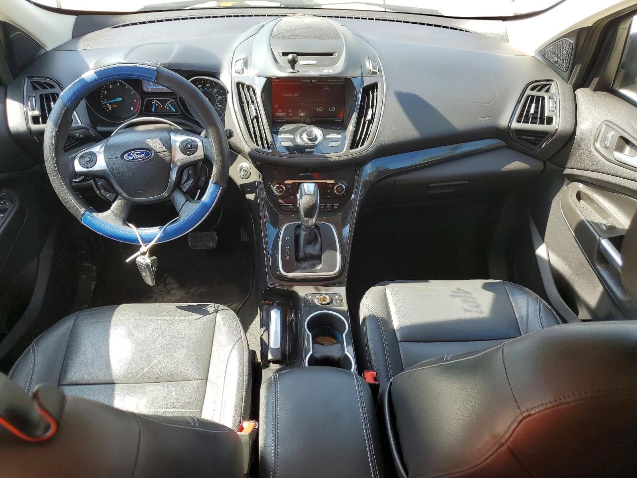 2014 Ford Escape Titanium Синий vin: 1FMCU0J99EUB60209