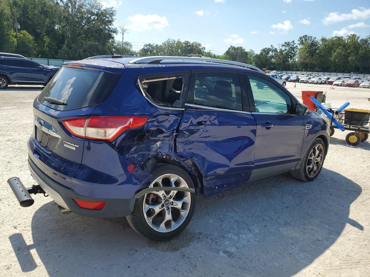 2014 Ford Escape Titanium Синий vin: 1FMCU0J99EUB60209