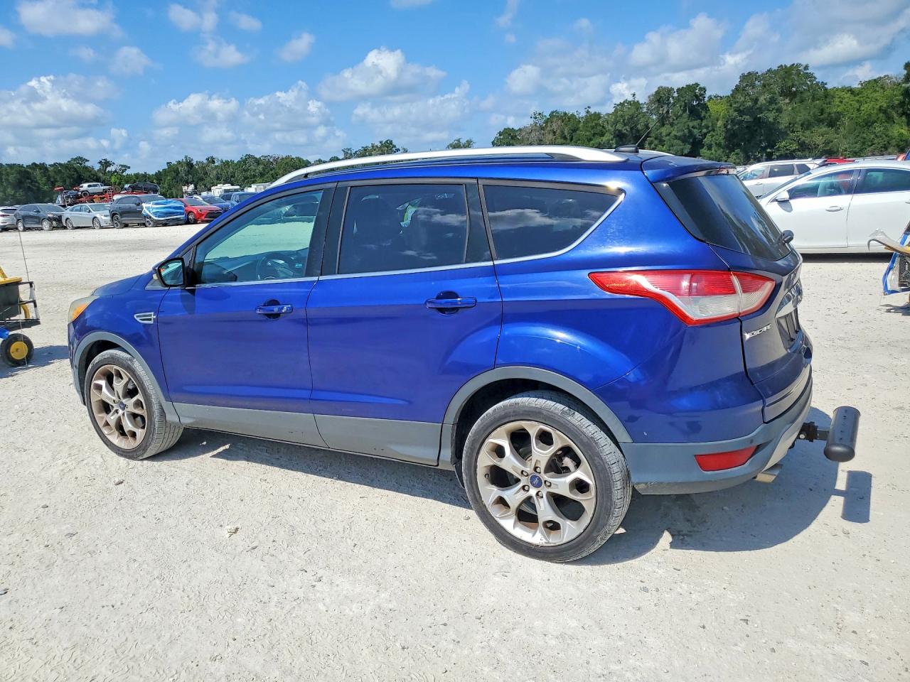 2014 Ford Escape Titanium Синий vin: 1FMCU0J99EUB60209