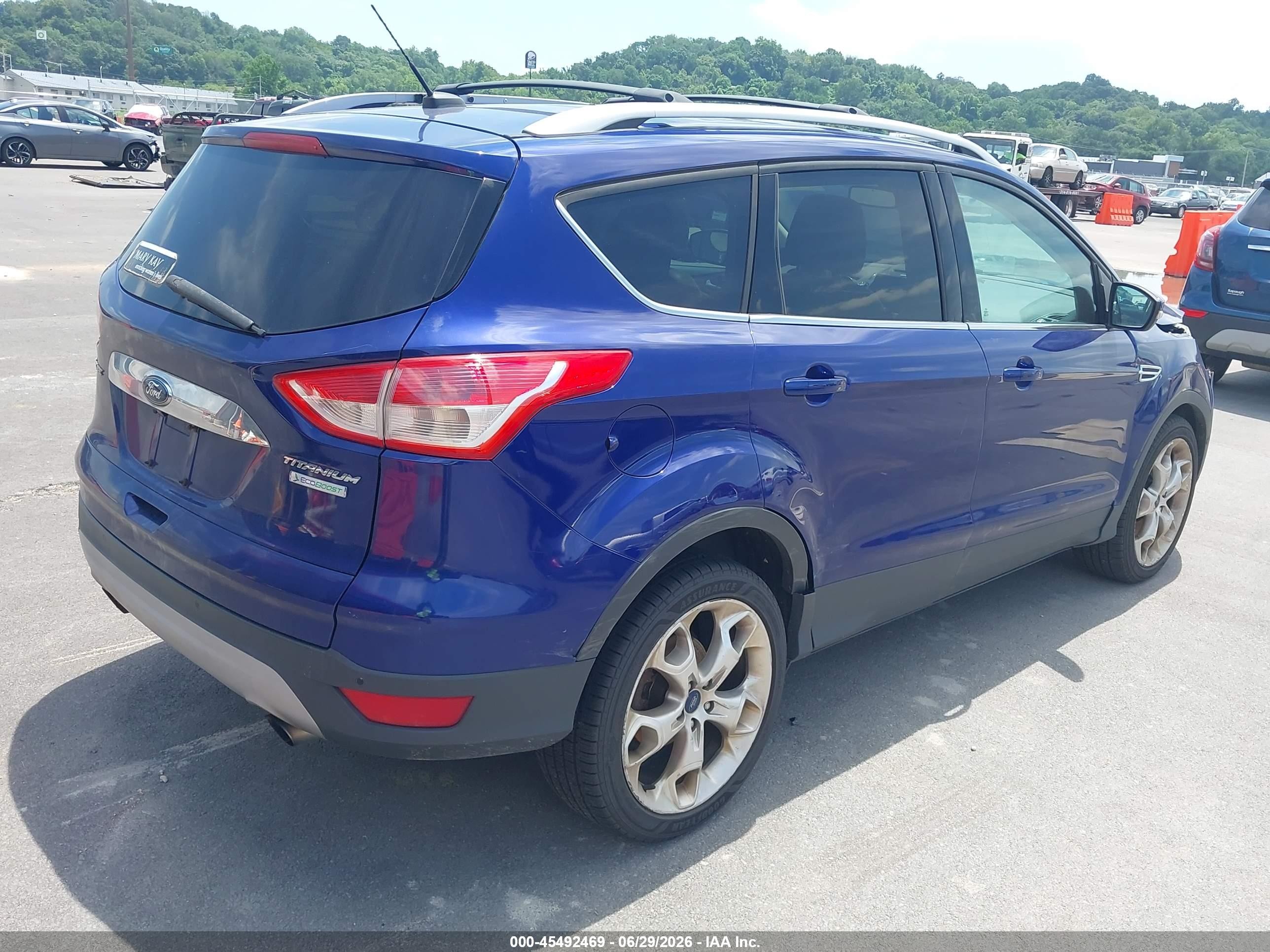 2014 Ford Escape Titanium Blue vin: 1FMCU0J99EUB62767