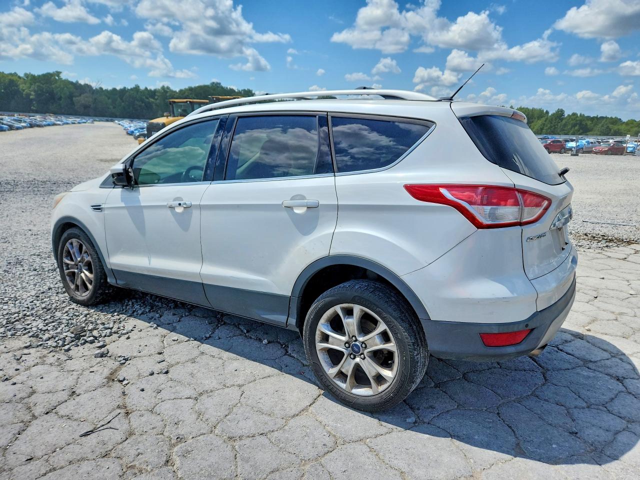 2014 Ford Escape Titanium White vin: 1FMCU0J99EUB68987