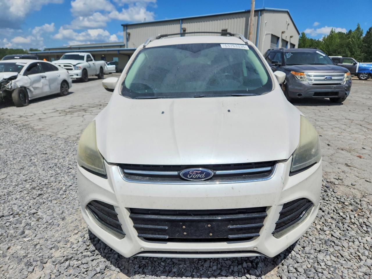 2014 Ford Escape Titanium White vin: 1FMCU0J99EUB68987