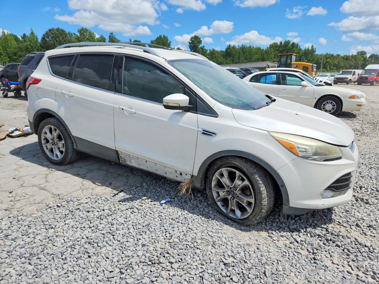 2014 Ford Escape Titanium White vin: 1FMCU0J99EUB68987