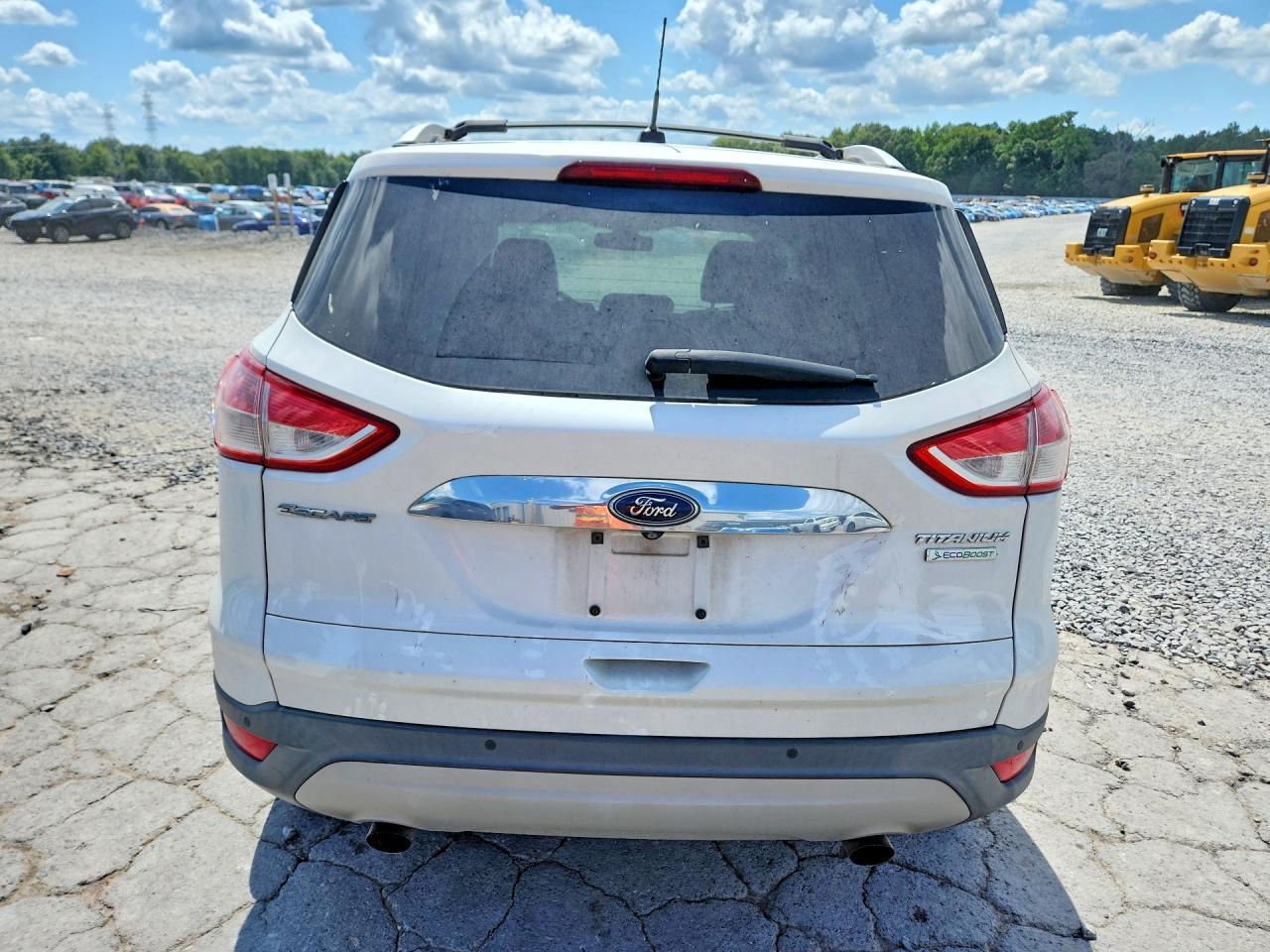 2014 Ford Escape Titanium White vin: 1FMCU0J99EUB68987