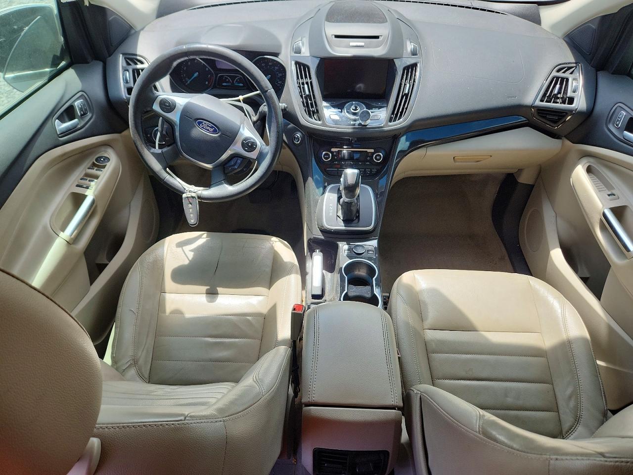 2014 Ford Escape Titanium White vin: 1FMCU0J99EUB68987