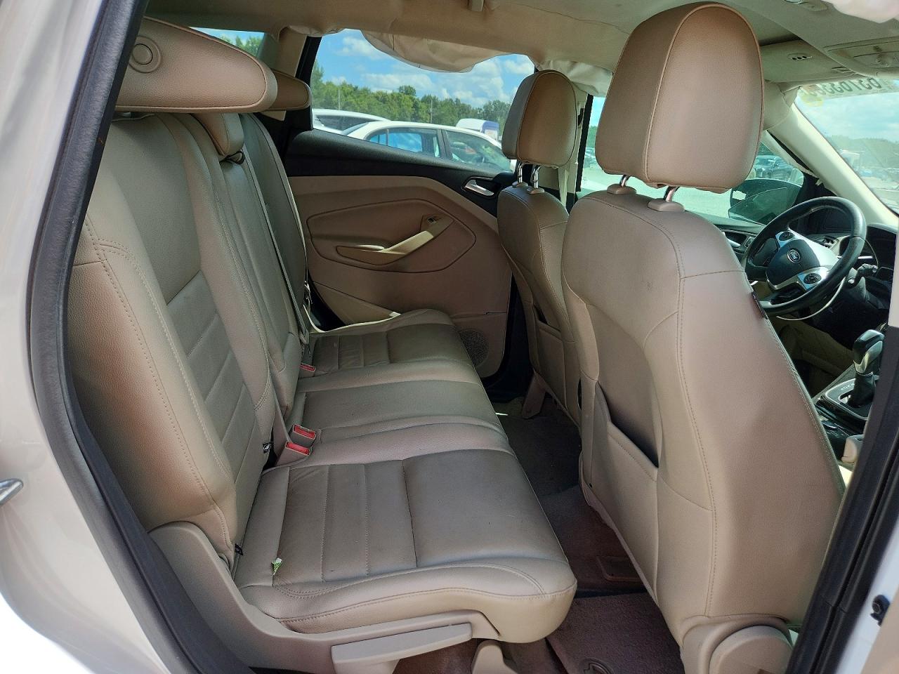 2014 Ford Escape Titanium White vin: 1FMCU0J99EUB68987