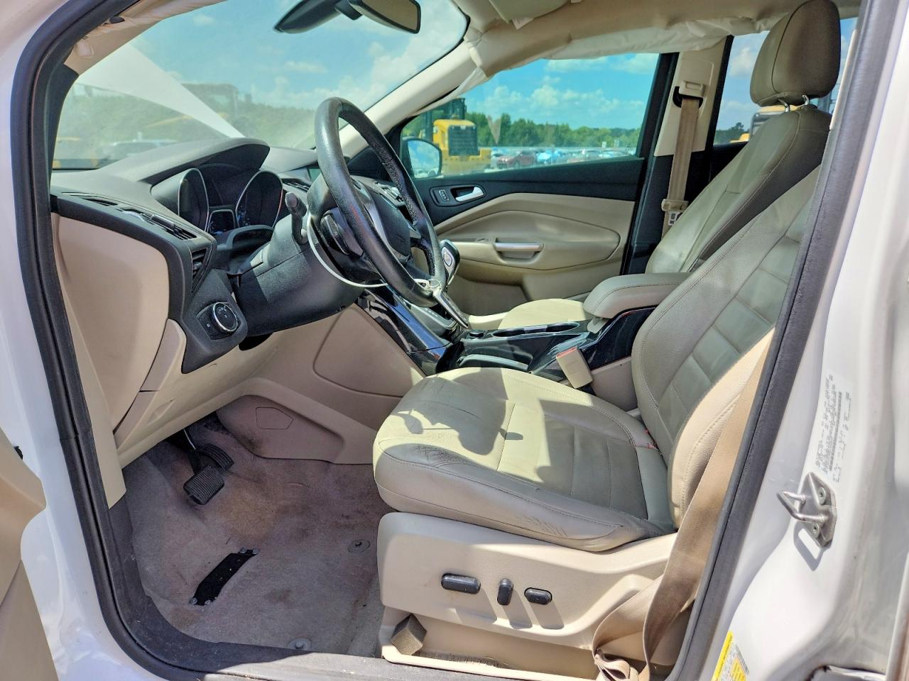 2014 Ford Escape Titanium White vin: 1FMCU0J99EUB68987
