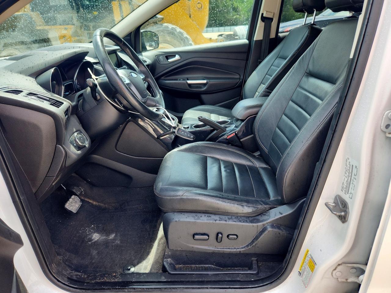2014 Ford Escape Titanium White vin: 1FMCU0J99EUB86387