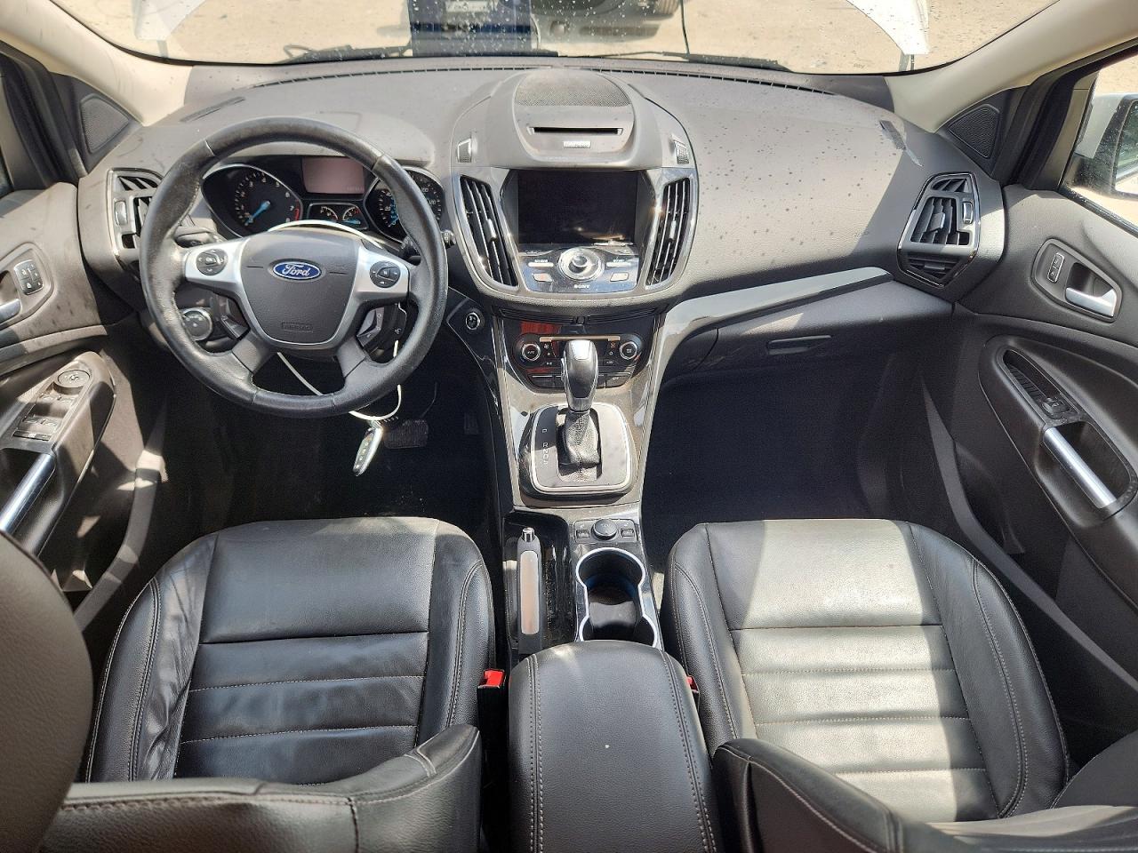 2014 Ford Escape Titanium White vin: 1FMCU0J99EUB86387