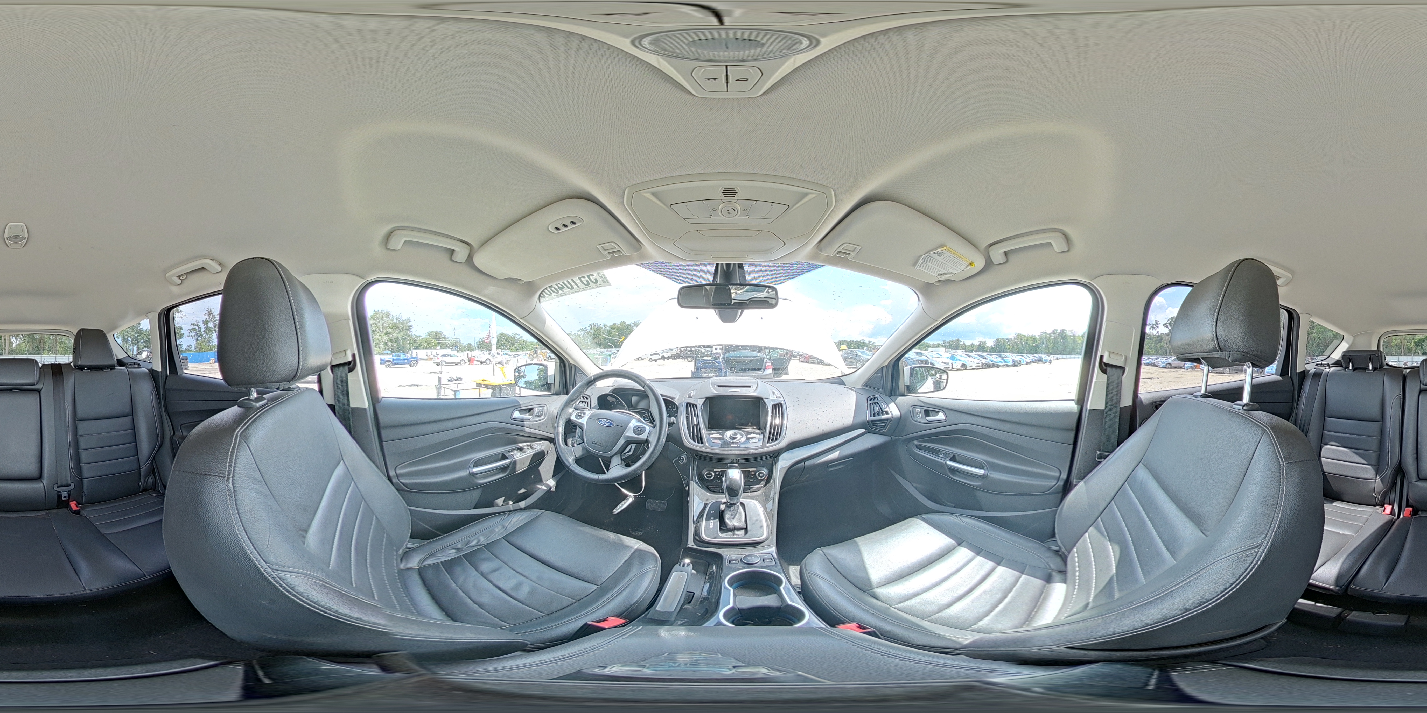2014 Ford Escape Titanium White vin: 1FMCU0J99EUB86387