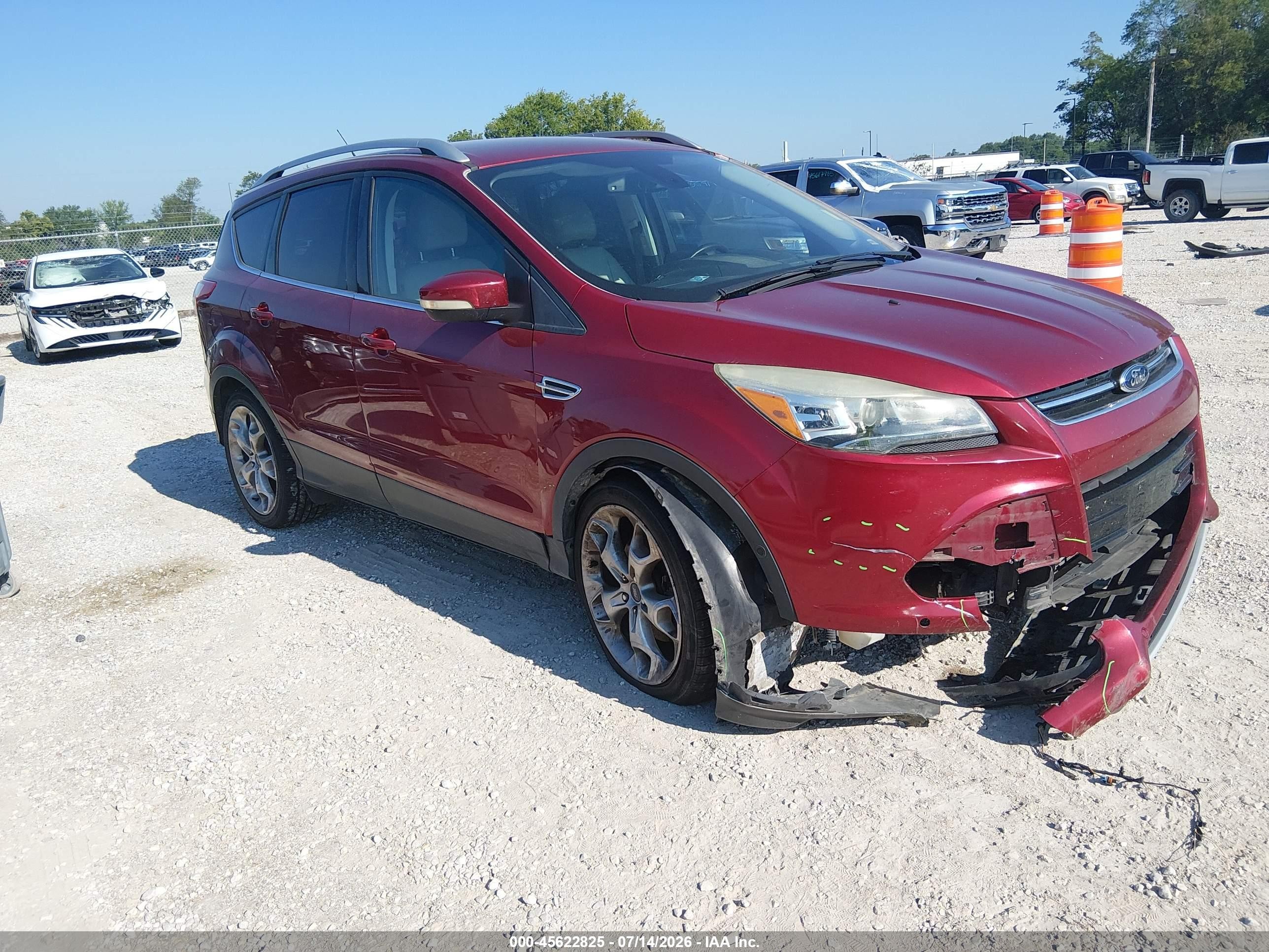 2014 Ford Escape Titanium Темно-бордовый vin: 1FMCU0J99EUB98183