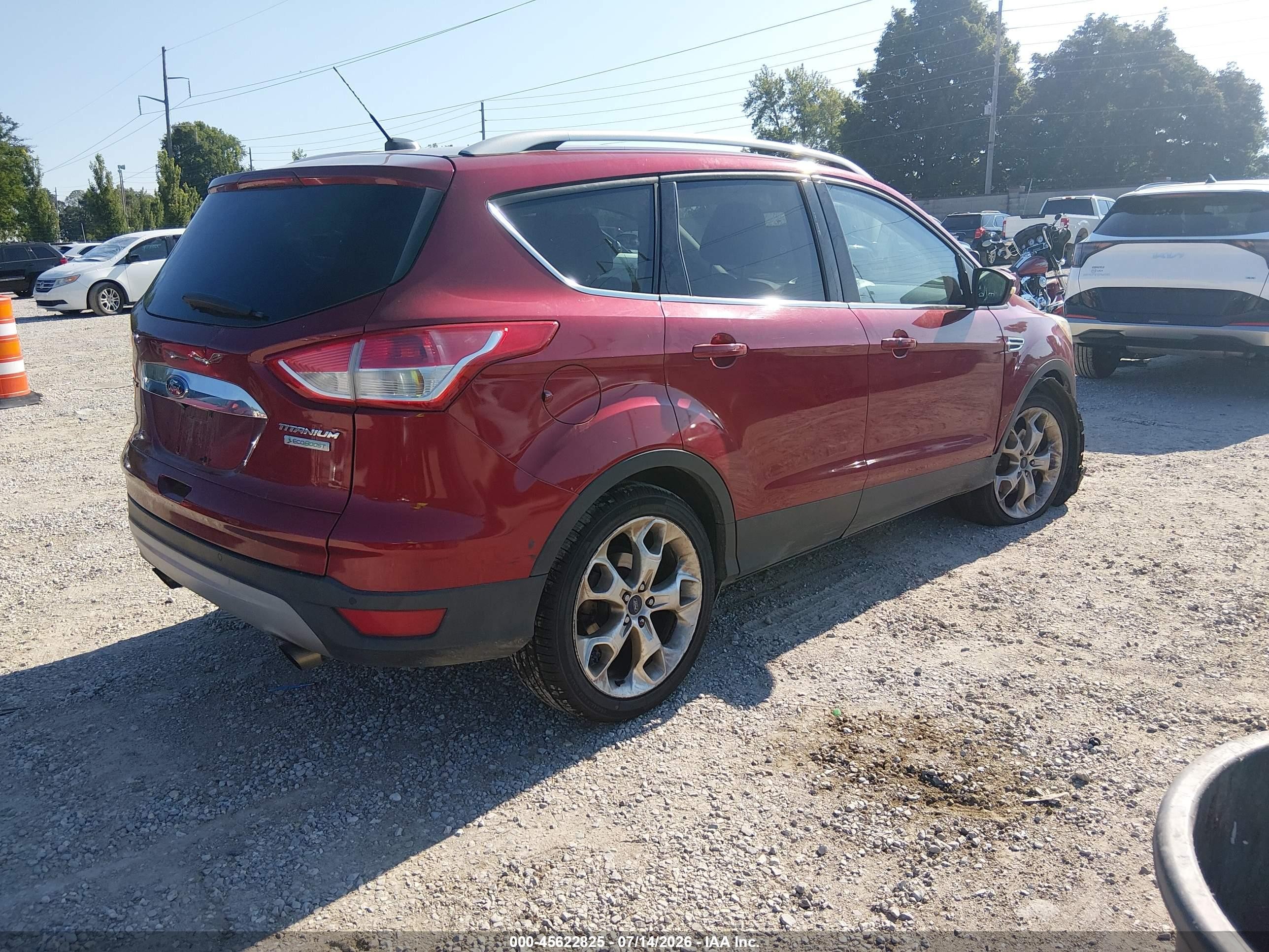 2014 Ford Escape Titanium Темно-бордовый vin: 1FMCU0J99EUB98183