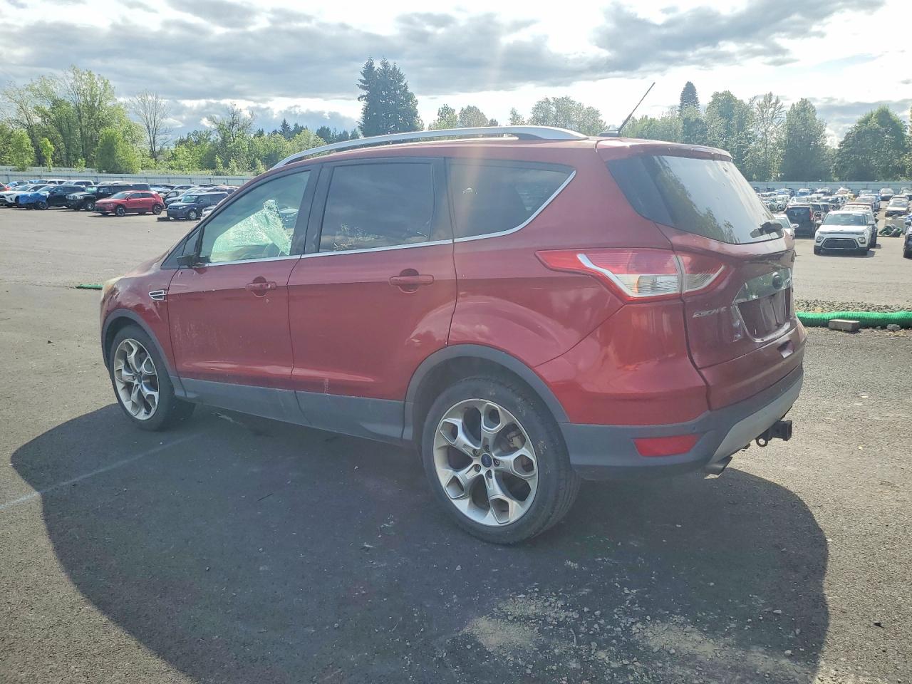 2014 Ford Escape Titanium Burgundy vin: 1FMCU0J99EUD51421