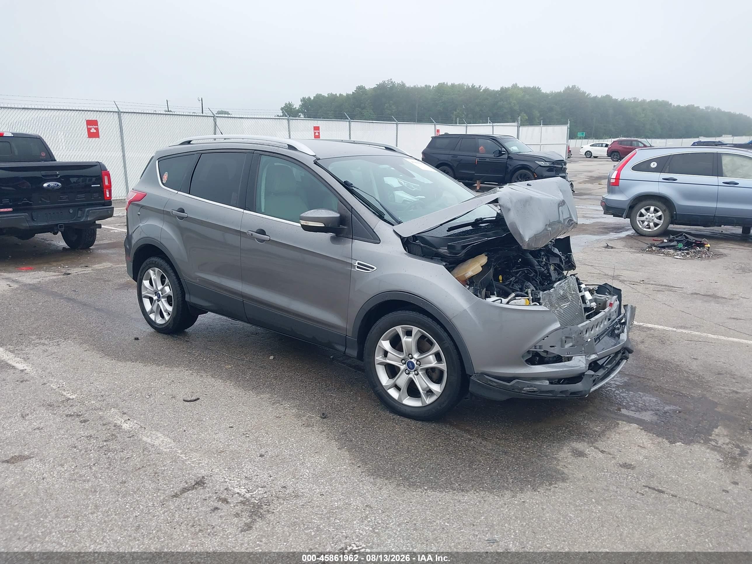 2014 Ford Escape Titanium Gray vin: 1FMCU0J99EUD67277