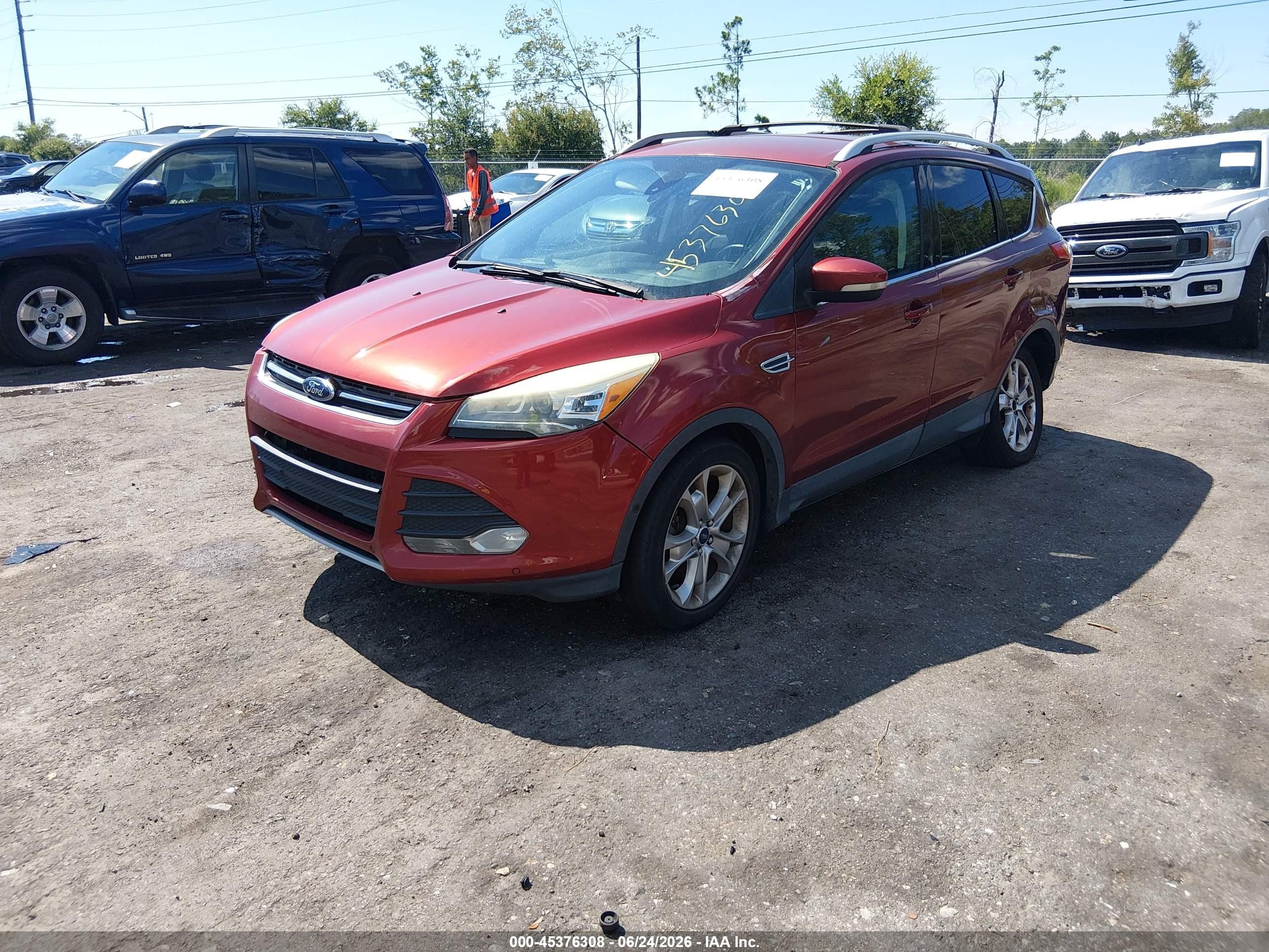 2014 Ford Escape Titanium Orange vin: 1FMCU0J99EUE21371