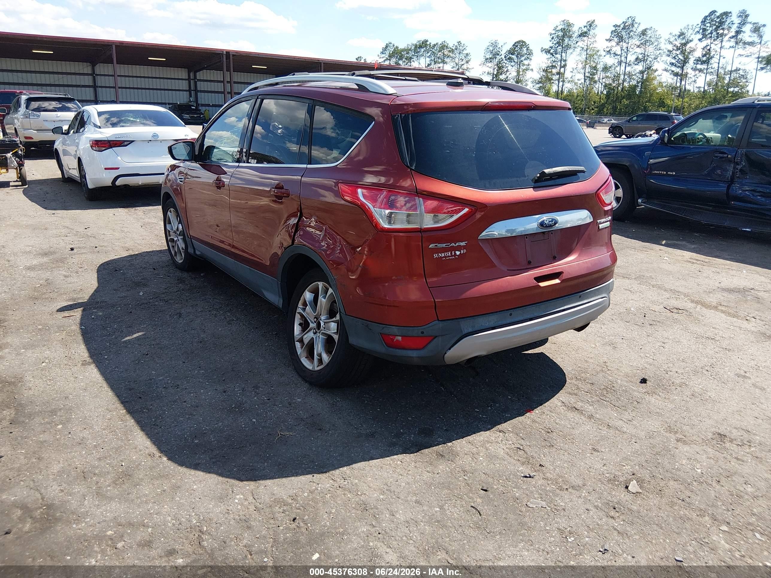 2014 Ford Escape Titanium Orange vin: 1FMCU0J99EUE21371