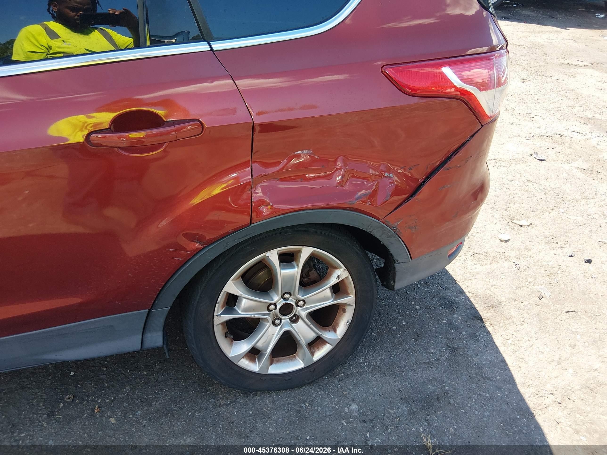 2014 Ford Escape Titanium Orange vin: 1FMCU0J99EUE21371