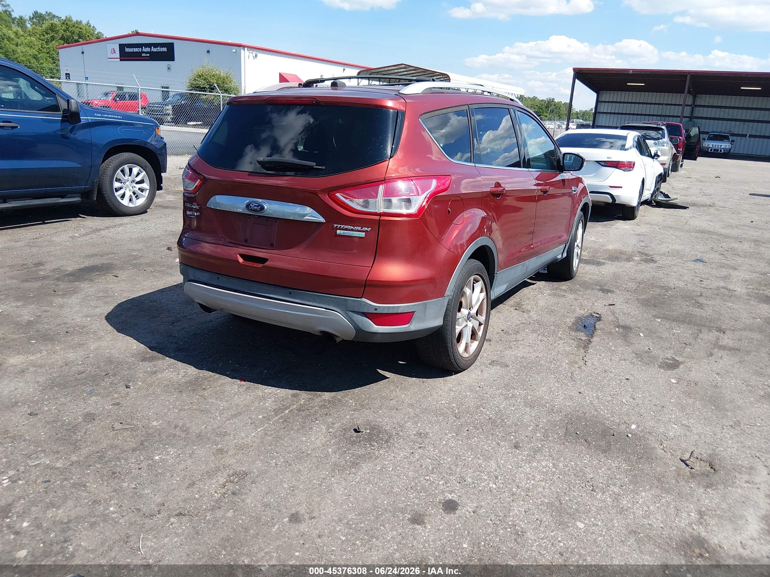 2014 Ford Escape Titanium Orange vin: 1FMCU0J99EUE21371