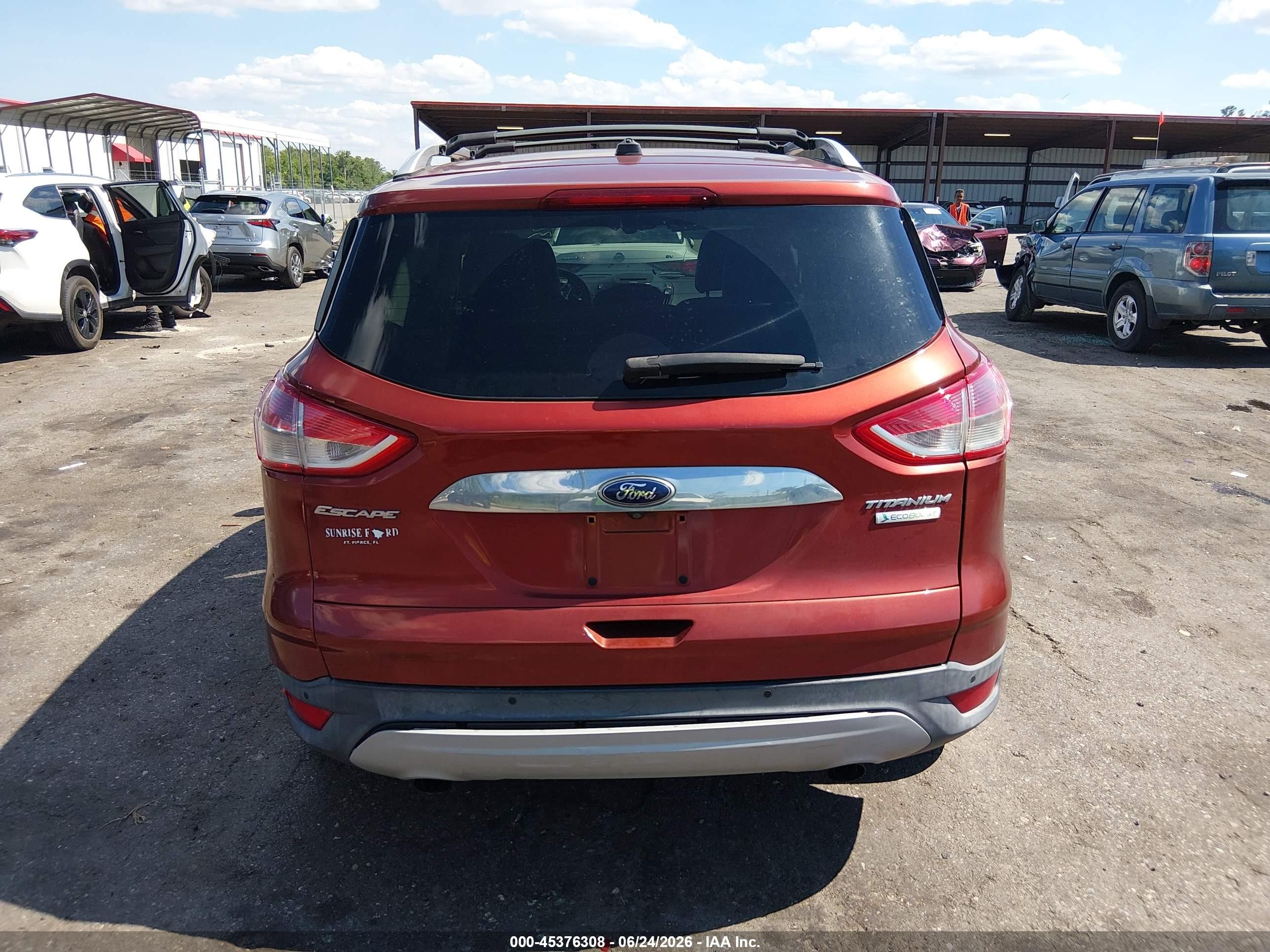 2014 Ford Escape Titanium Orange vin: 1FMCU0J99EUE21371
