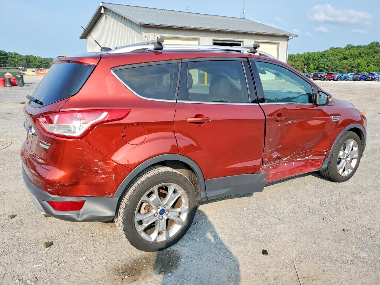 2015 Ford Escape Titanium Burgundy vin: 1FMCU0J99FUA69023