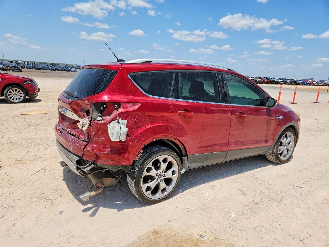 2015 Ford Escape Titanium Red vin: 1FMCU0J99FUC42684