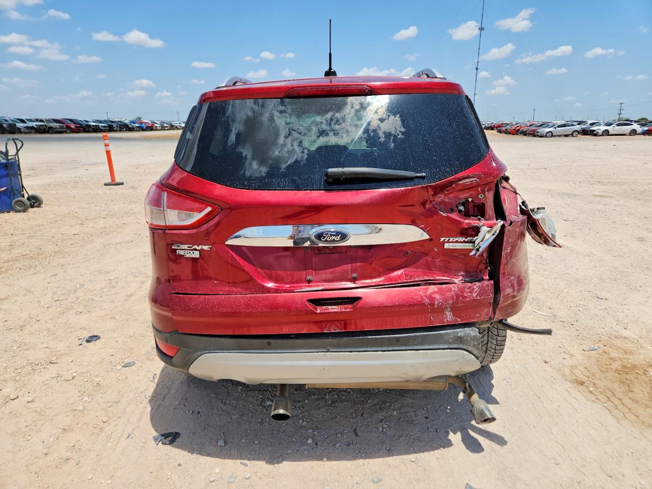 2015 Ford Escape Titanium Red vin: 1FMCU0J99FUC42684