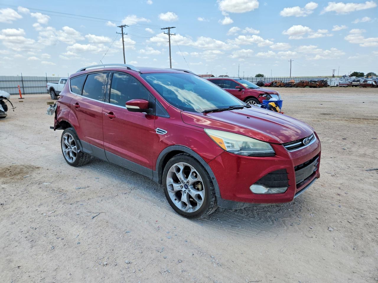 2015 Ford Escape Titanium Red vin: 1FMCU0J99FUC42684