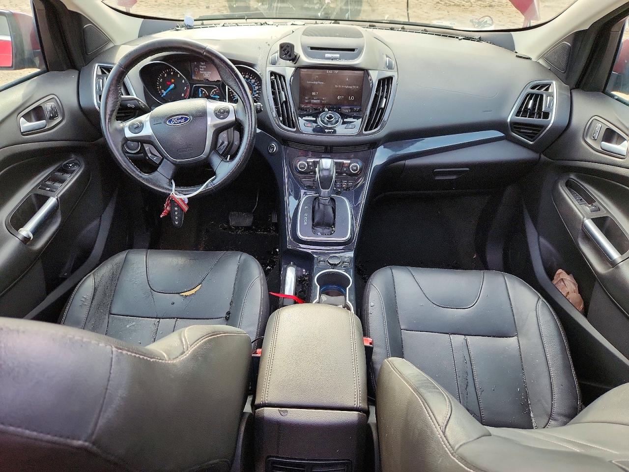 2013 Ford Escape Titanium Red vin: 1FMCU0J9XDUC09173