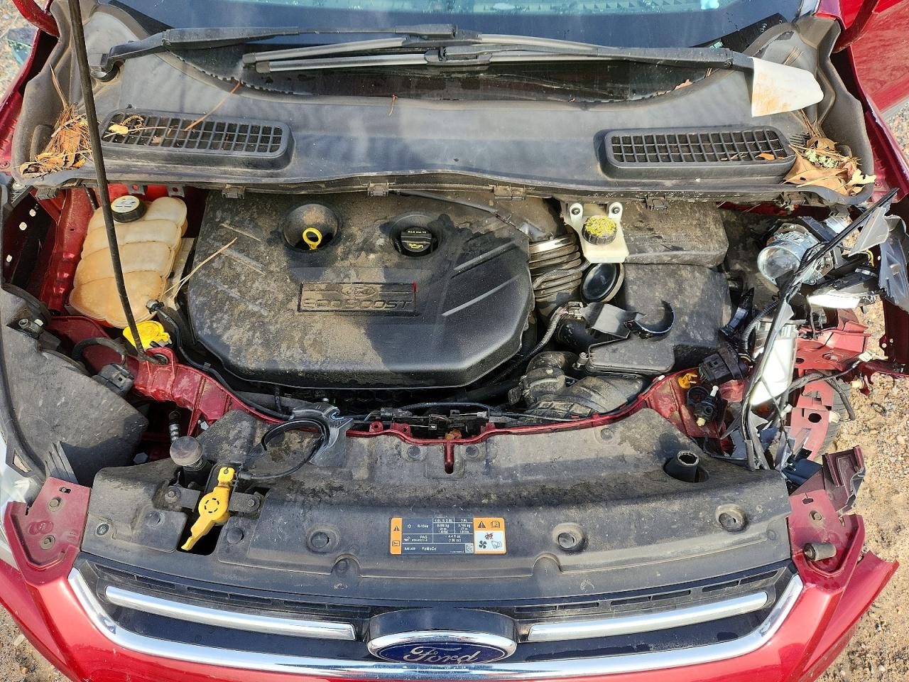 2013 Ford Escape Titanium Red vin: 1FMCU0J9XDUC09173