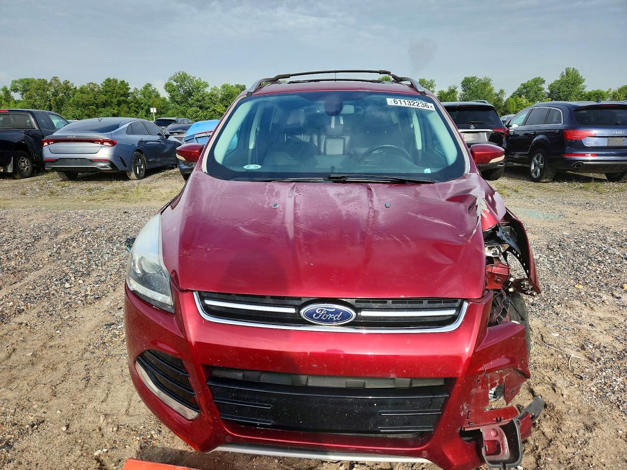 2013 Ford Escape Titanium Red vin: 1FMCU0J9XDUC09173