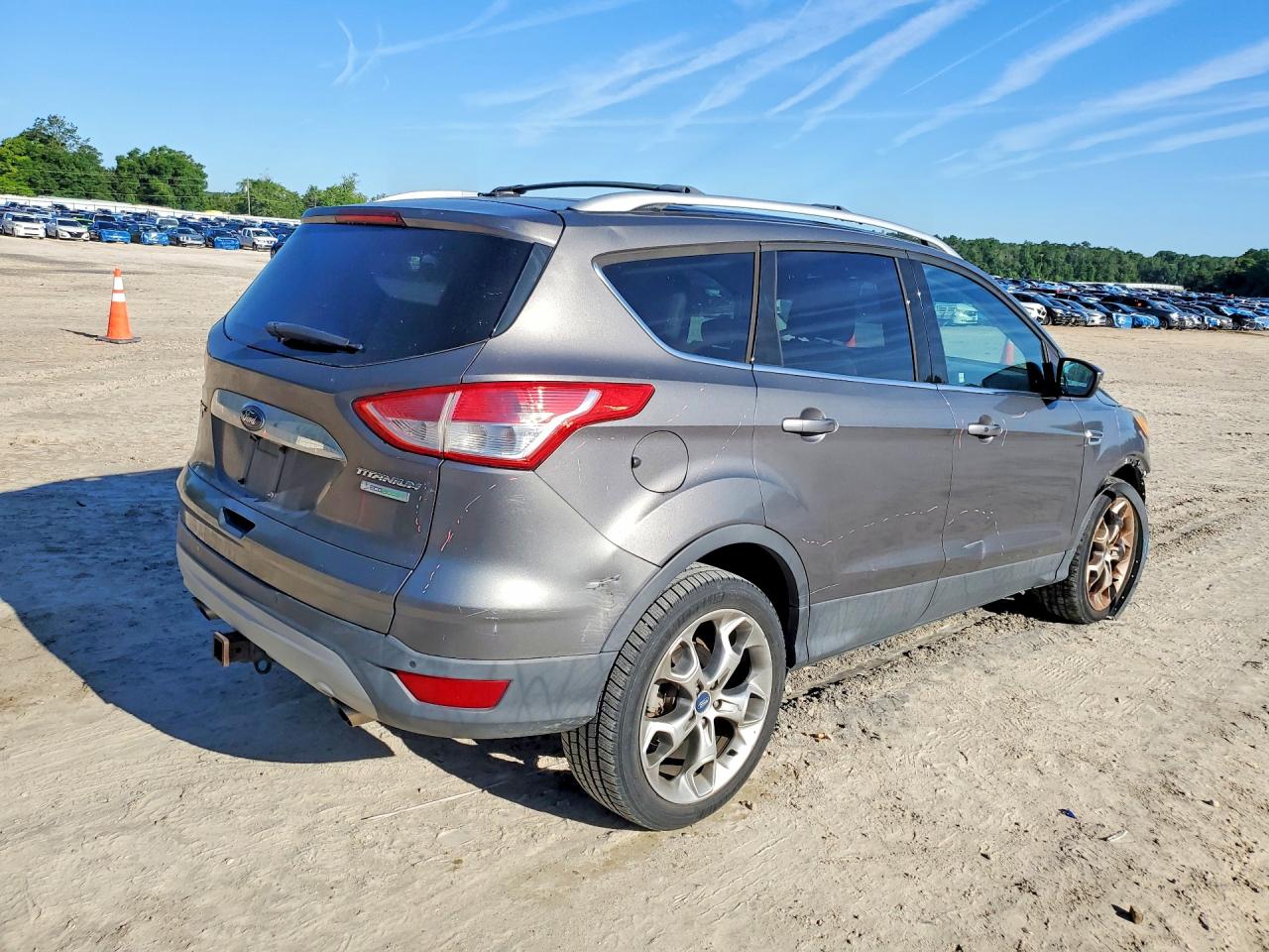2014 Ford Escape Titanium Gray vin: 1FMCU0J9XEUA27636