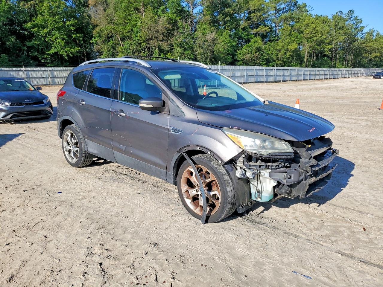 2014 Ford Escape Titanium Gray vin: 1FMCU0J9XEUA27636