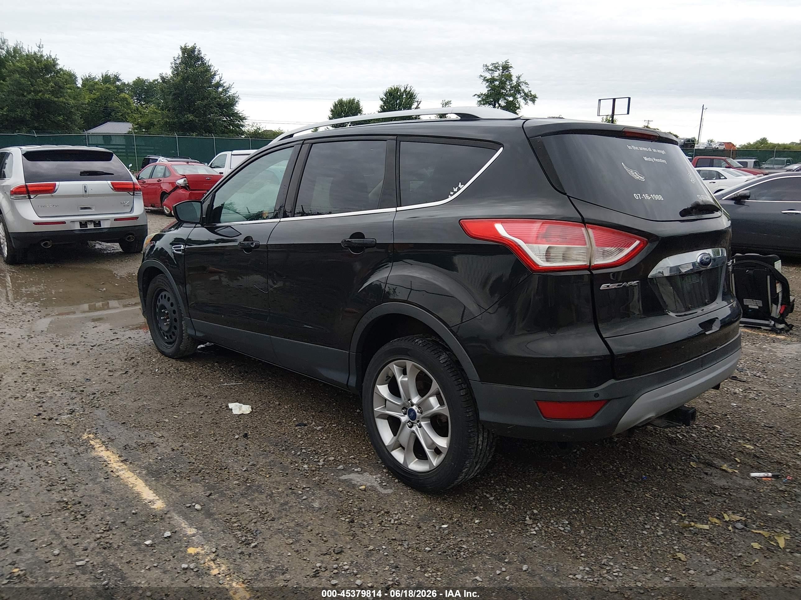 2014 Ford Escape Titanium Черный vin: 1FMCU0J9XEUA36868