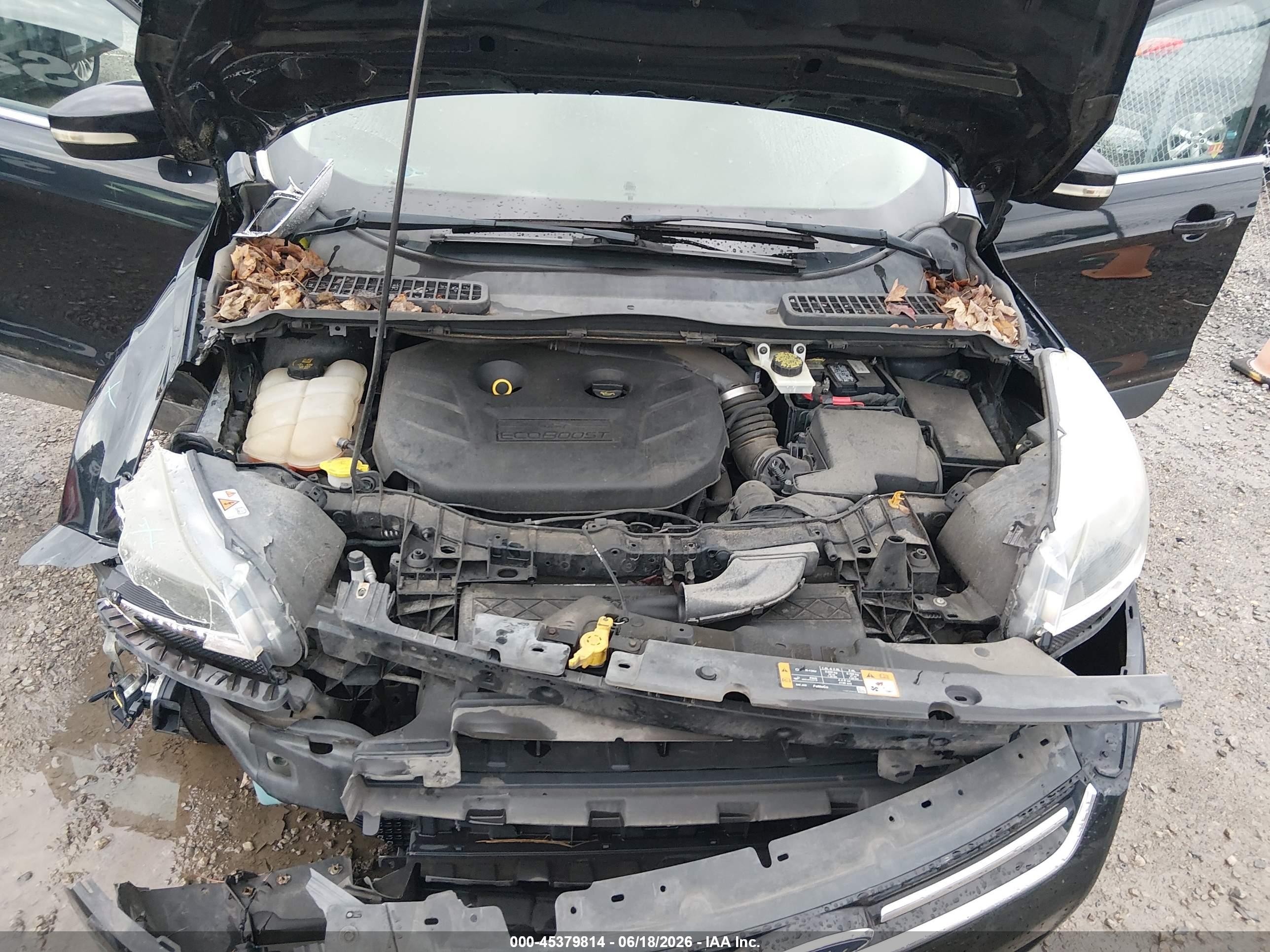 2014 Ford Escape Titanium Черный vin: 1FMCU0J9XEUA36868
