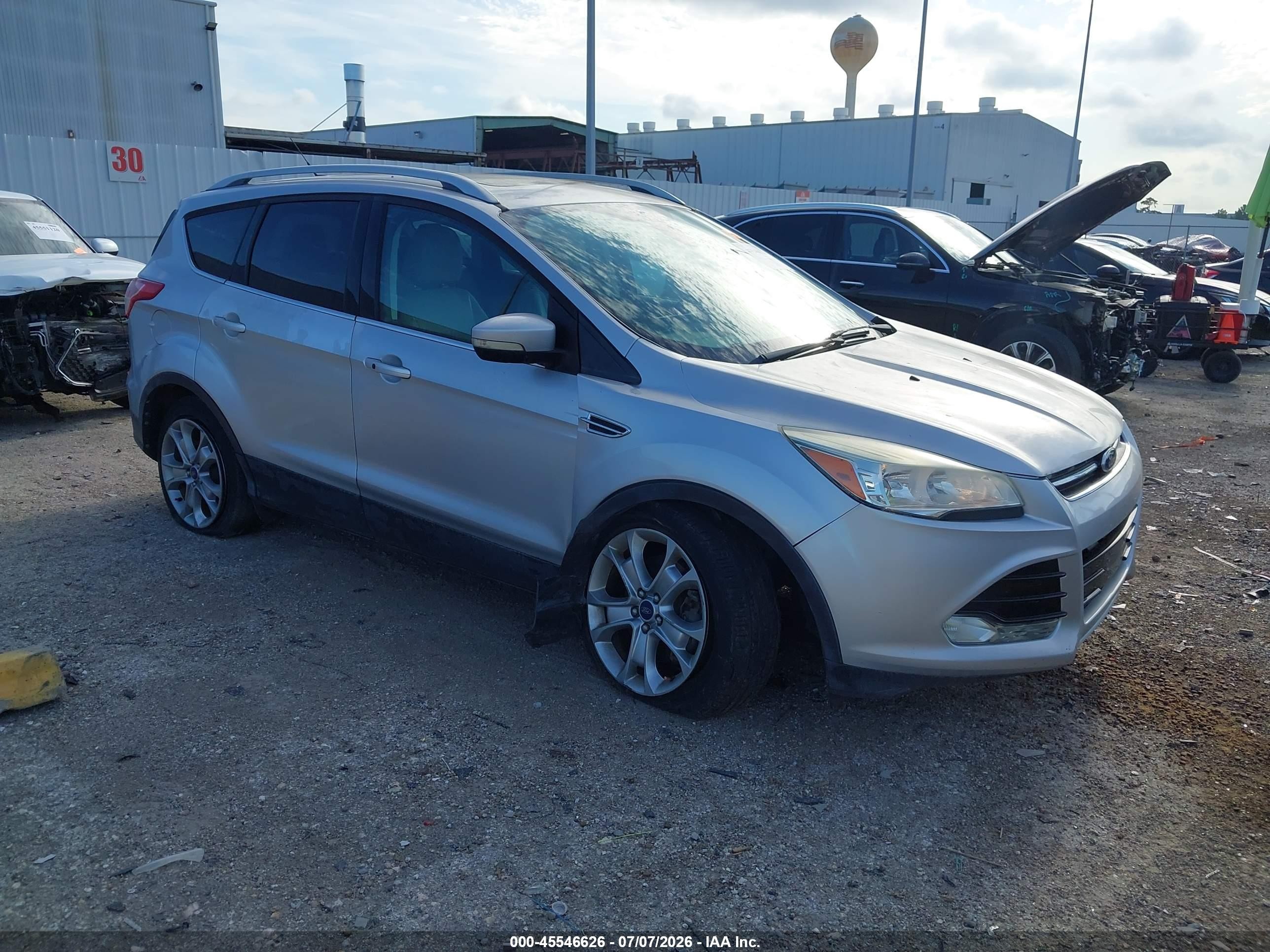 2014 Ford Escape Titanium Silver vin: 1FMCU0J9XEUA79493
