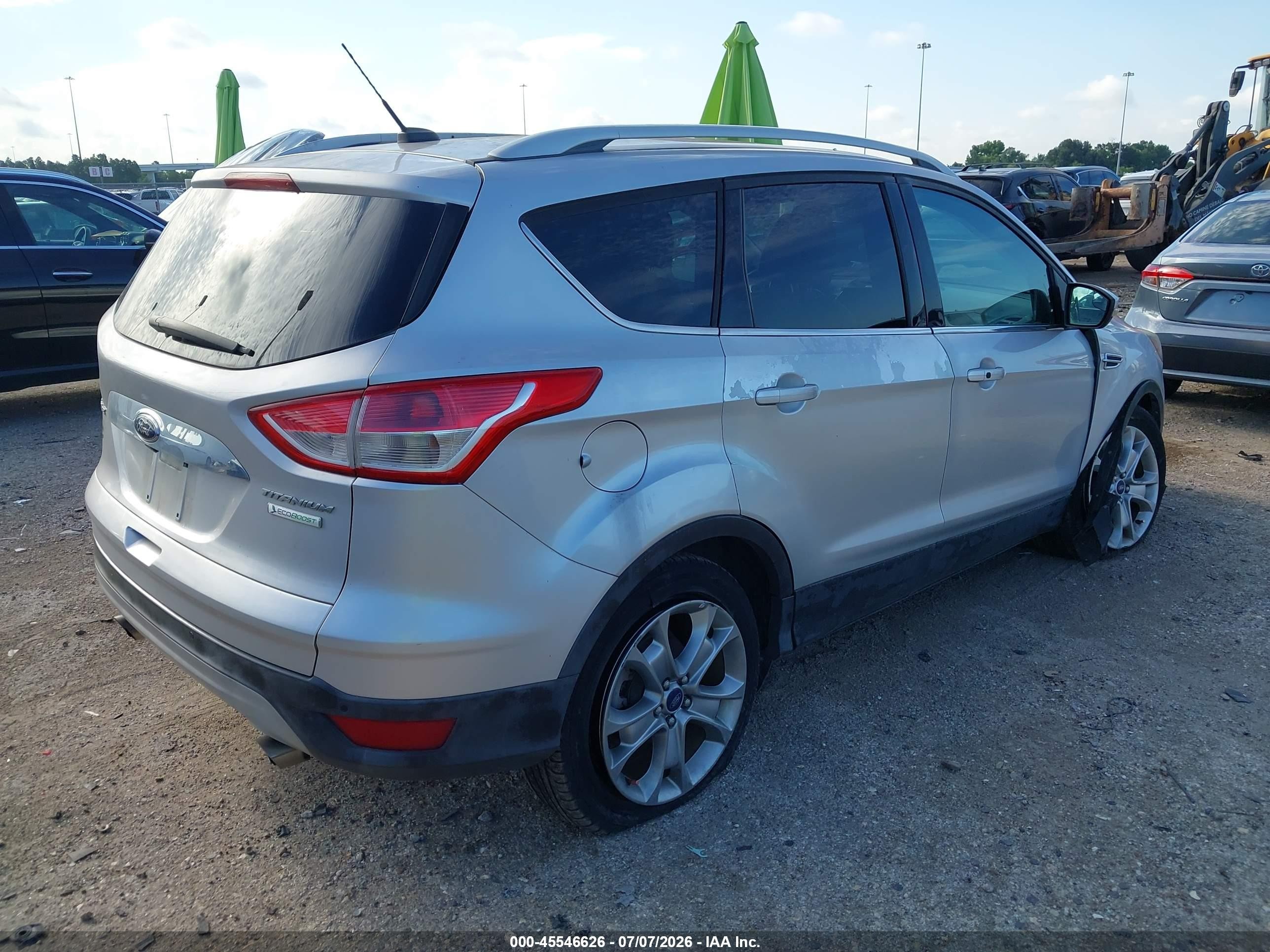 2014 Ford Escape Titanium Серебряный vin: 1FMCU0J9XEUA79493
