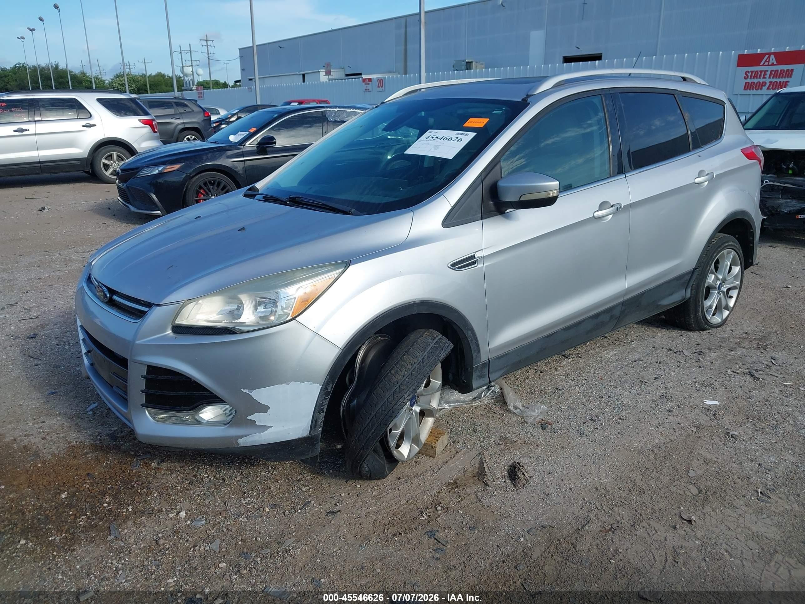 2014 Ford Escape Titanium Серебряный vin: 1FMCU0J9XEUA79493