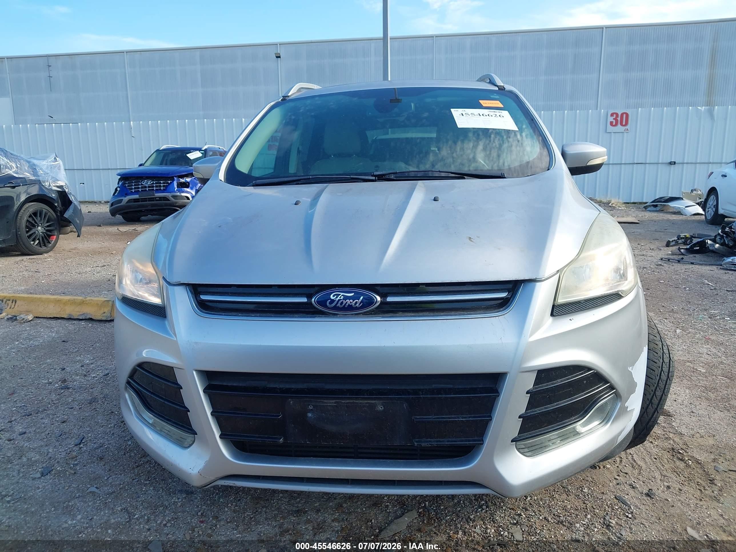 2014 Ford Escape Titanium Серебряный vin: 1FMCU0J9XEUA79493
